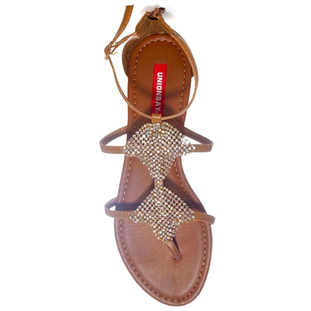 New! UNIONBAY Ellie Rhinestone Sandals - Picture 2 of 7